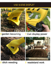 Cordless Electric Tiller/Cultivator – 20V Lithium-Ion Battery