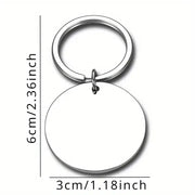 Silver Letter Keychain Stainless Steel Gift Women