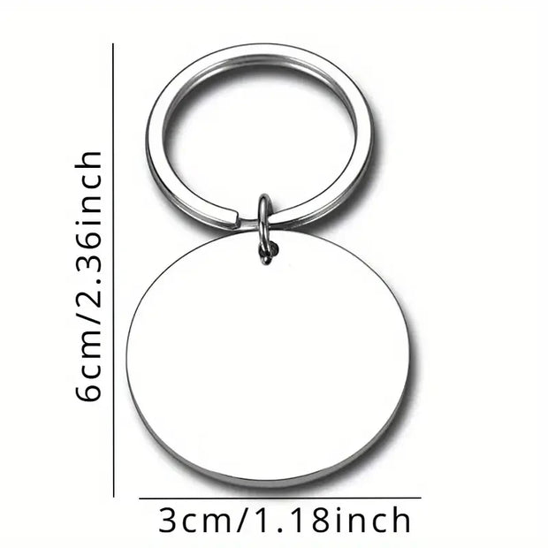 Silver Letter Keychain Stainless Steel Gift Women