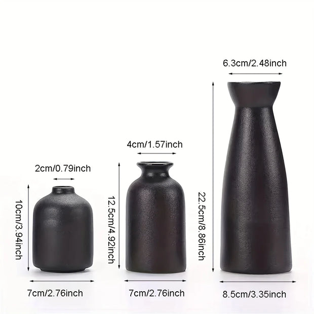 3PCS Bohemian Ceramic Vase Set