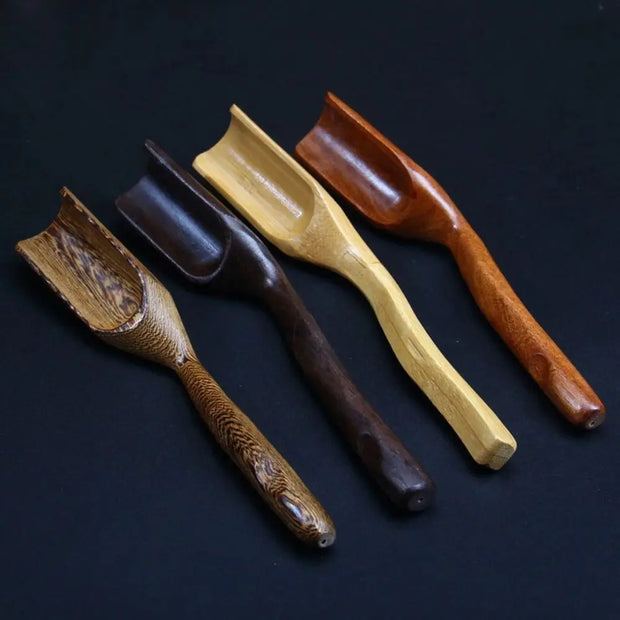 Wooden Tea Scoop – Natural Color, 17cm