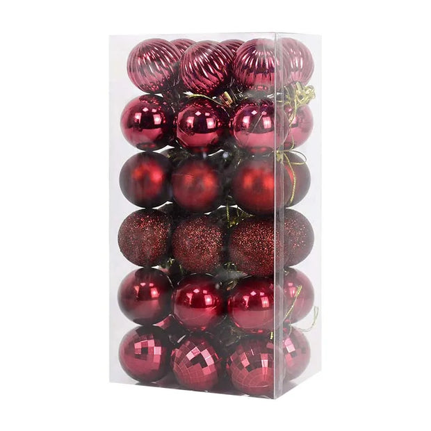 36pcs 4cm Christmas Tree Hanging Ornaments