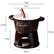 Ceramic Chocolate Fondue Mug with Fork
