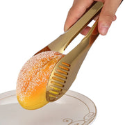 Gold Stainless Steel Kitchen BBQ Tongs Set