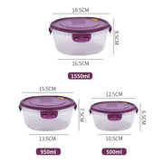 Microwave-Safe Transparent Food Storage Lunch Box