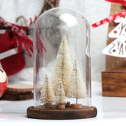 8PCS Mini White Cedar Christmas Tree Set