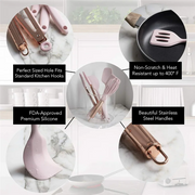 Silicone Cooking Utensil Set for Nonstick Cookware