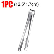 Stainless Steel Ice Cube Tongs – Durable Kitchen Clip for Ice, Sugar, Snacks