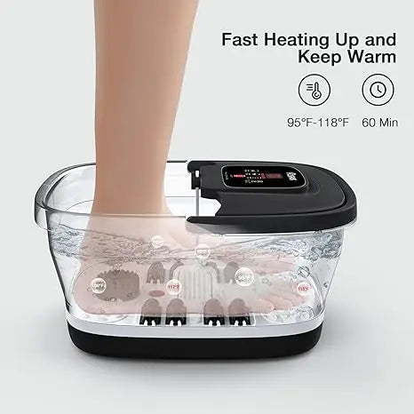 Collapsible Foot Spa with Heat, Bubbles & Red Light