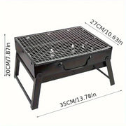 Portable Charcoal Grill Stainless Steel Mini BBQ Outdoor