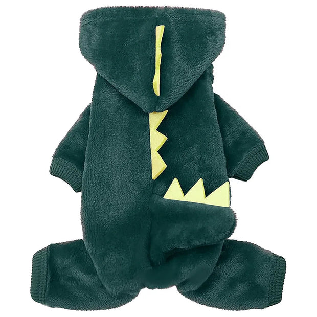 Cute Dinosaur Fleece Cat Hoodie