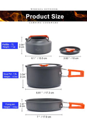 Outdoor Camping  Foldable Aluminum Cookware Set