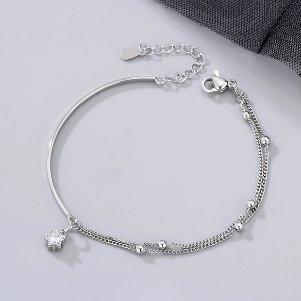925 Silver 3MM Snake Chain Bracelet Unisex Jewelry