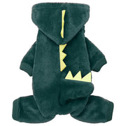Cute Dinosaur Fleece Cat Hoodie