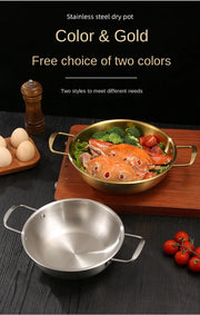 Korean Gold Stainless Steel Single Hot Pot