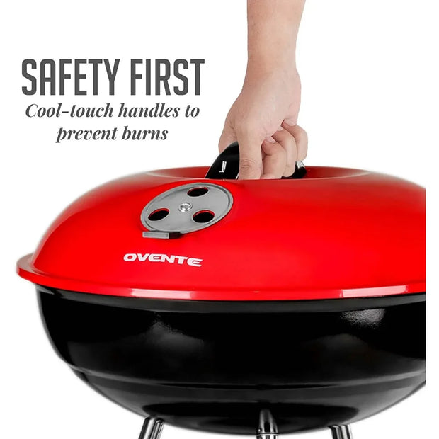 14" Charcoal Grill, Dual Vent, Stainless Steel