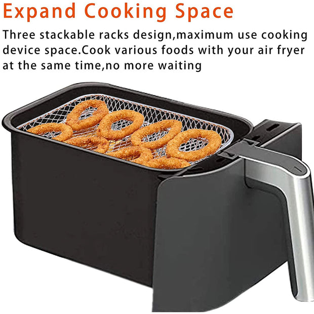 3-Piece Stackable Air Fryer Rack Set