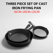 3-Piece Cast Iron Nonstick Frying Pan Set