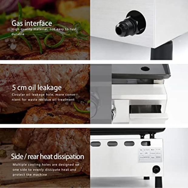 Portable Propane Gas Griddle 16.3 Inch