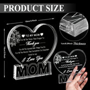 Acrylic Rose Heart Plaque for Mom