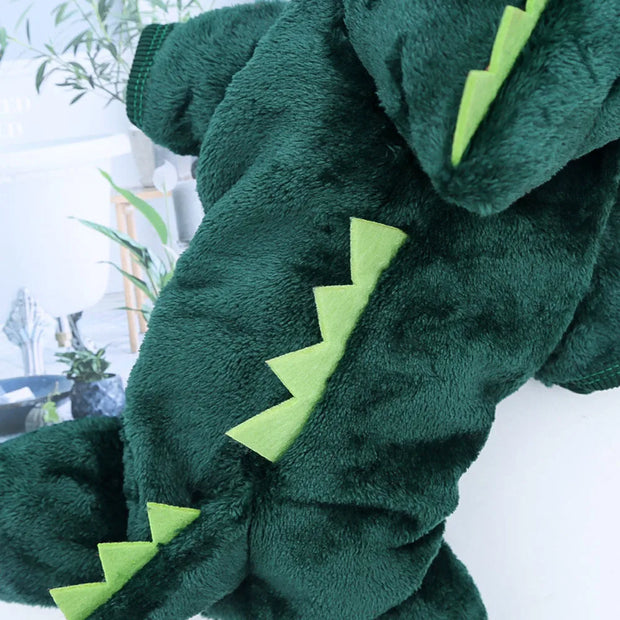 Cute Dinosaur Fleece Cat Hoodie