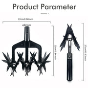2 in 1 Garden Soil Scarifier Rotary Cultivator Tool