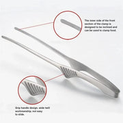 304 Stainless Steel Long Handle BBQ Tongs