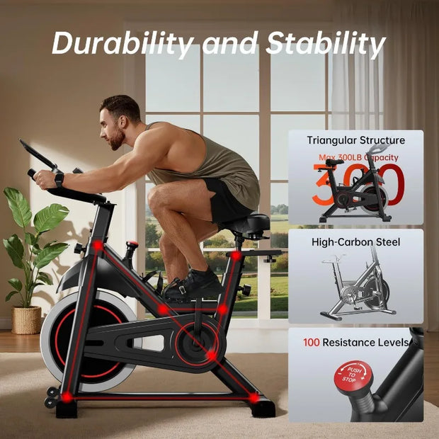 Indoor Cycling Exercise Bike Stationary Home Spin Bike
