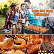 Portable Charcoal Grill Stainless Steel Mini BBQ Outdoor