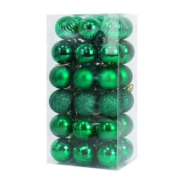 36pcs 4cm Christmas Tree Hanging Ornaments