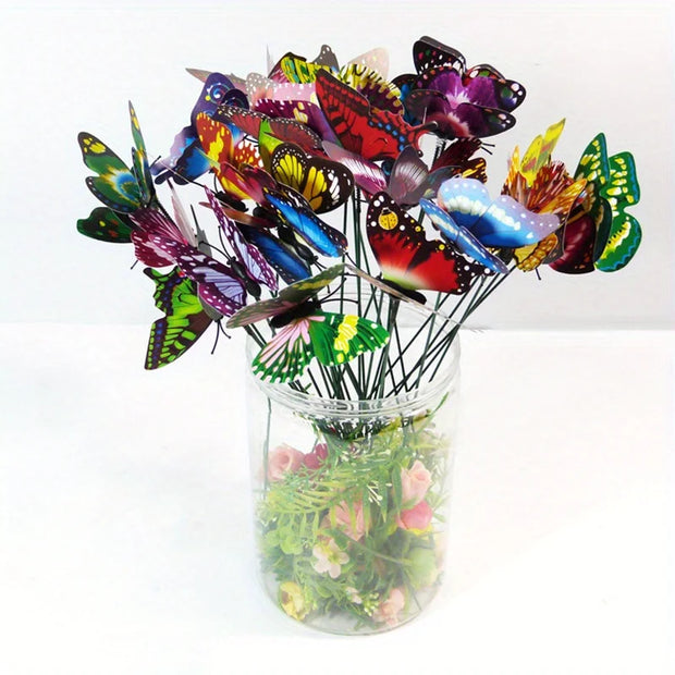 10PCS Colorful Butterfly Garden Yard Flower