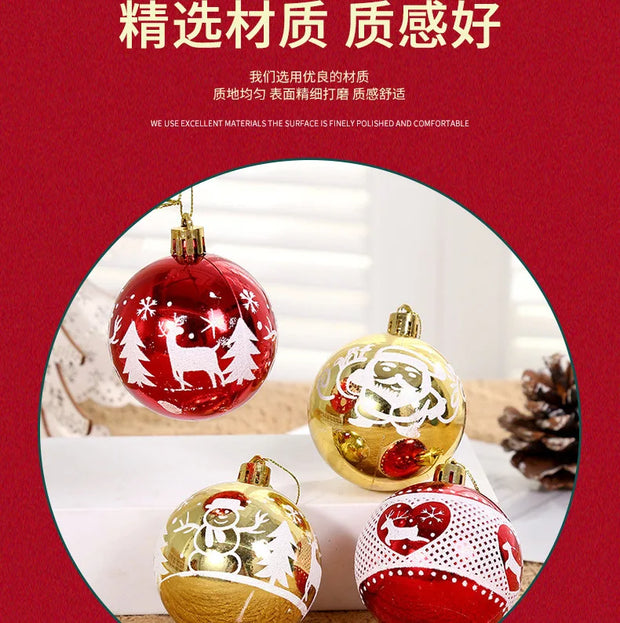16pcs 6 cm Christmas Ball Ornaments
