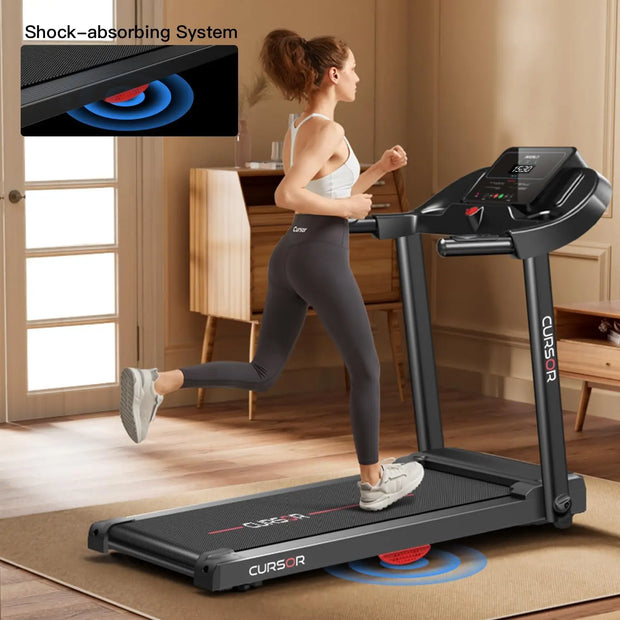 Folding Electric Treadmill for Home Use – 2.5HP Motor, LED Console, Heart Rate Monitor