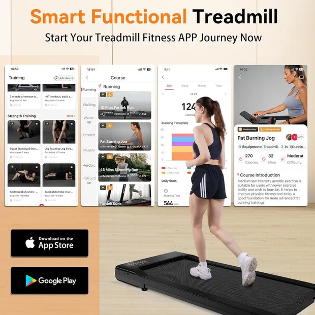 3‑in‑1 Under Desk Walking Pad Treadmill – 2.5HP, 300lb Capacity