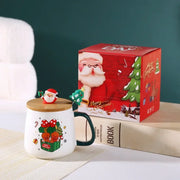 Ceramic Mug with Lid & Spoon