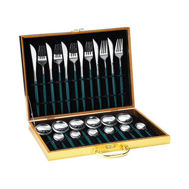 Stainless Steel Dinnerware Set – 6-Person Flatware Gift Box