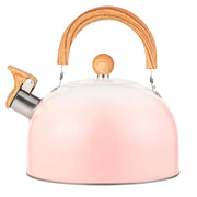 3L Pink Gradient Stainless Steel Whistling Tea Kettle