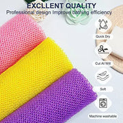 3-Piece African Bath Sponge Set – Exfoliating Long Net Body Scrubbers