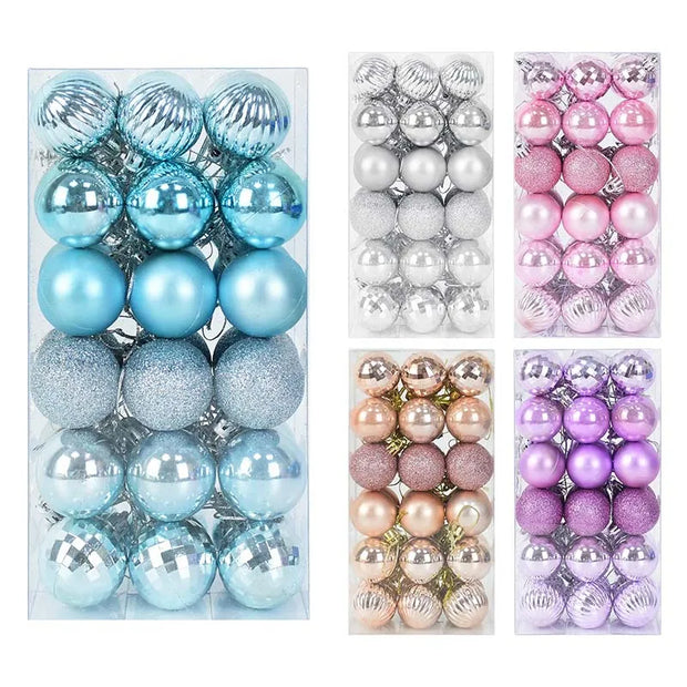 36pcs 4cm Christmas Tree Hanging Ornaments