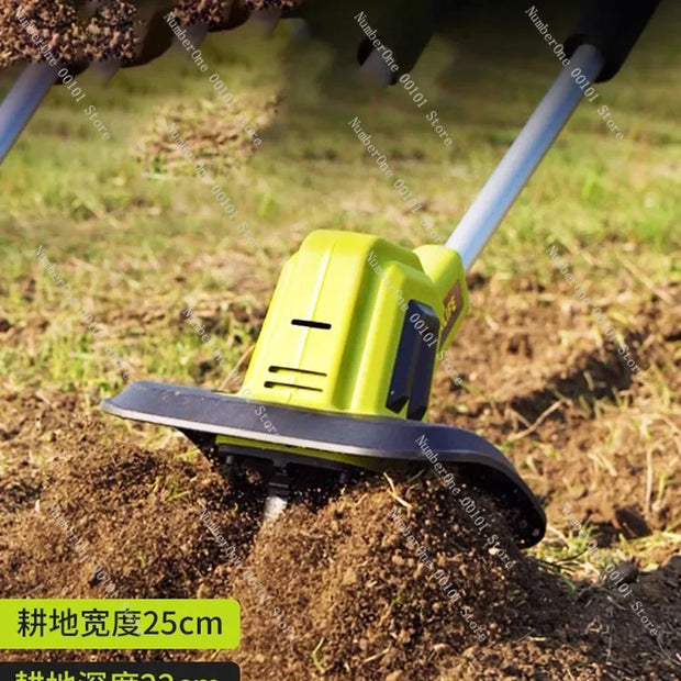 Lithium-Ion Cordless Soil Loosening Machine – 20V Micro Tiller for Garden