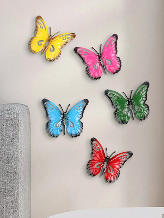 5pcs Metal Butterfly Wall Decor