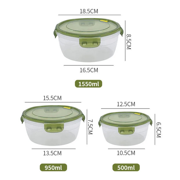 Microwave-Safe Transparent Food Storage Lunch Box
