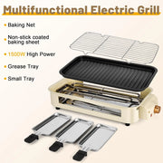 Electric Smokeless Indoor Grill with Pans