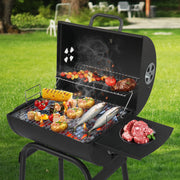 Charcoal BBQ Grill with Adjustable Charcoal Pan & Thermometer
