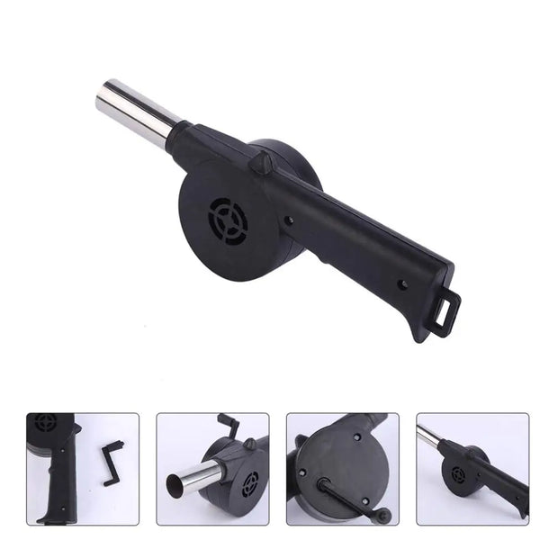 Portable Hand Crank BBQ Air Blower Fan