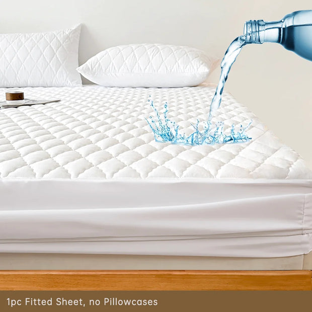 Waterproof Fitted Mattress Protector – 15"–17" Deep Pocket