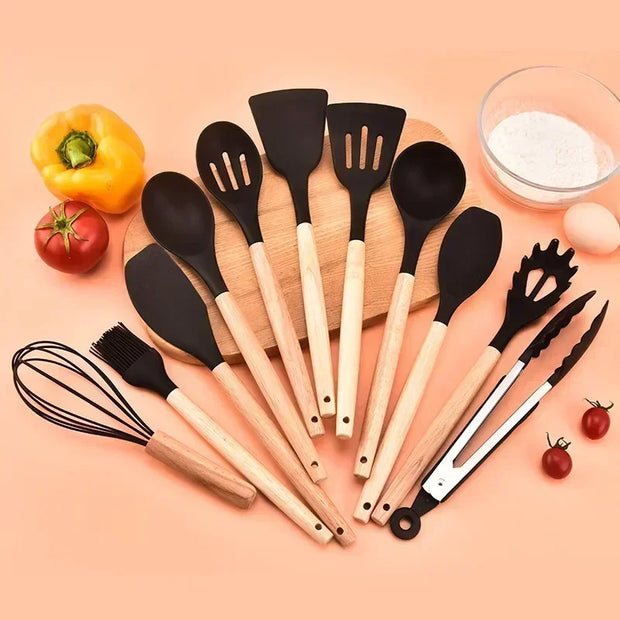 Silicone Cooking Utensil Set – Heat-Resistant Kitchen Tools (10+ Pieces)