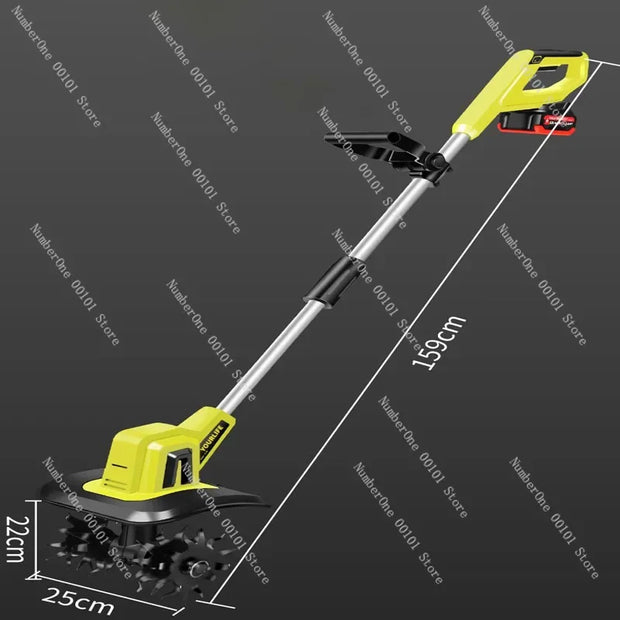 Lithium-Ion Cordless Soil Loosening Machine – 20V Micro Tiller for Garden