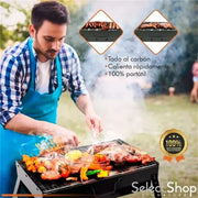 Portable Charcoal Grill Stainless Steel Mini BBQ Outdoor