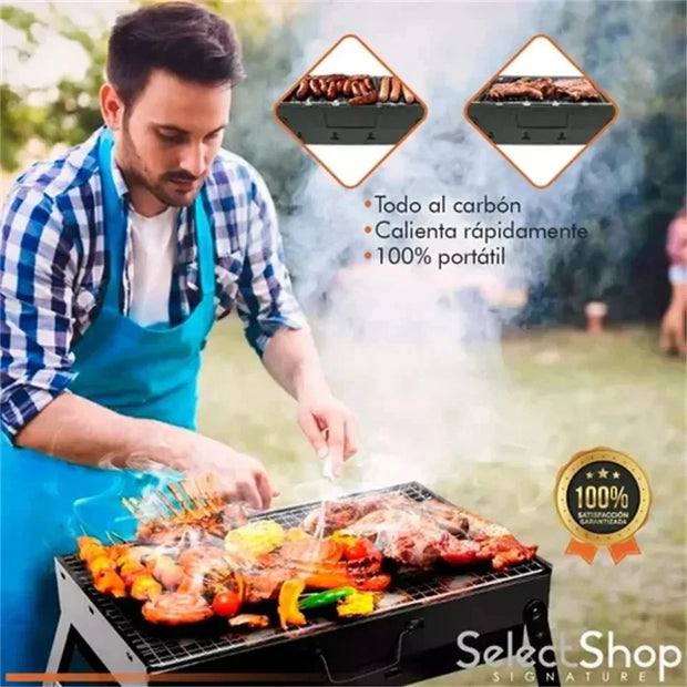 Portable Charcoal Grill Stainless Steel Mini BBQ Outdoor